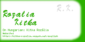 rozalia kitka business card